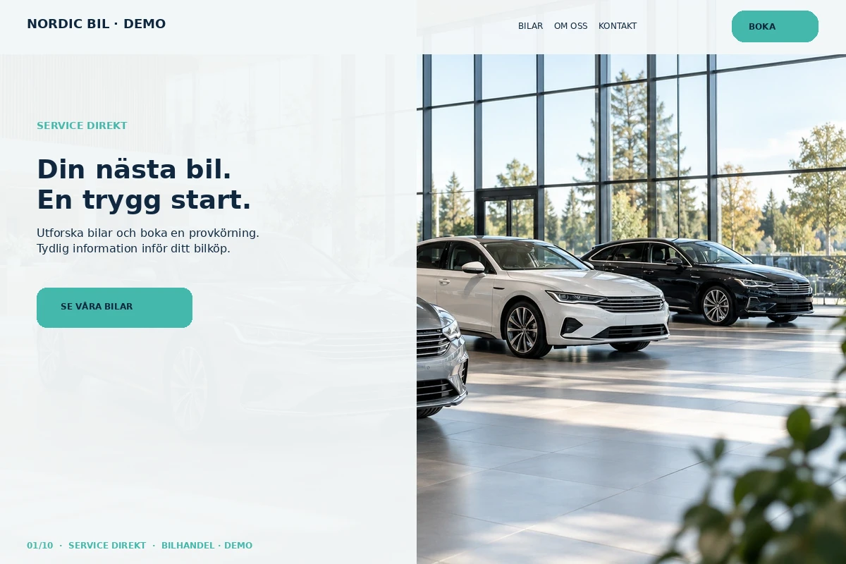 Bilhandlare – webbdesign och branschinspiration