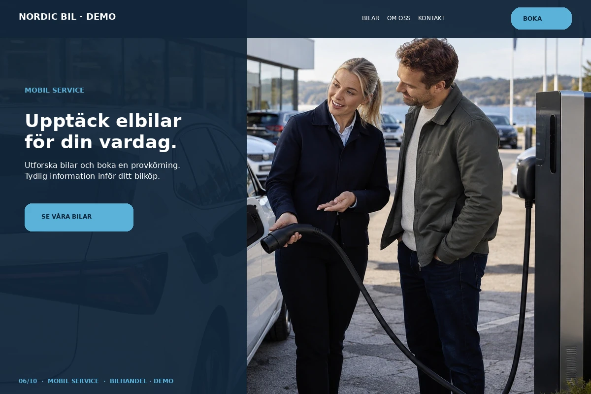 Mobil Service – designförslag för bilhandlare