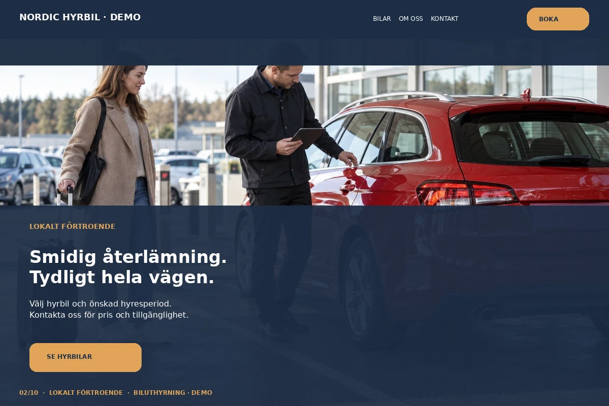 Lokalt Förtroende – relaterat designförslag för biluthyrning
