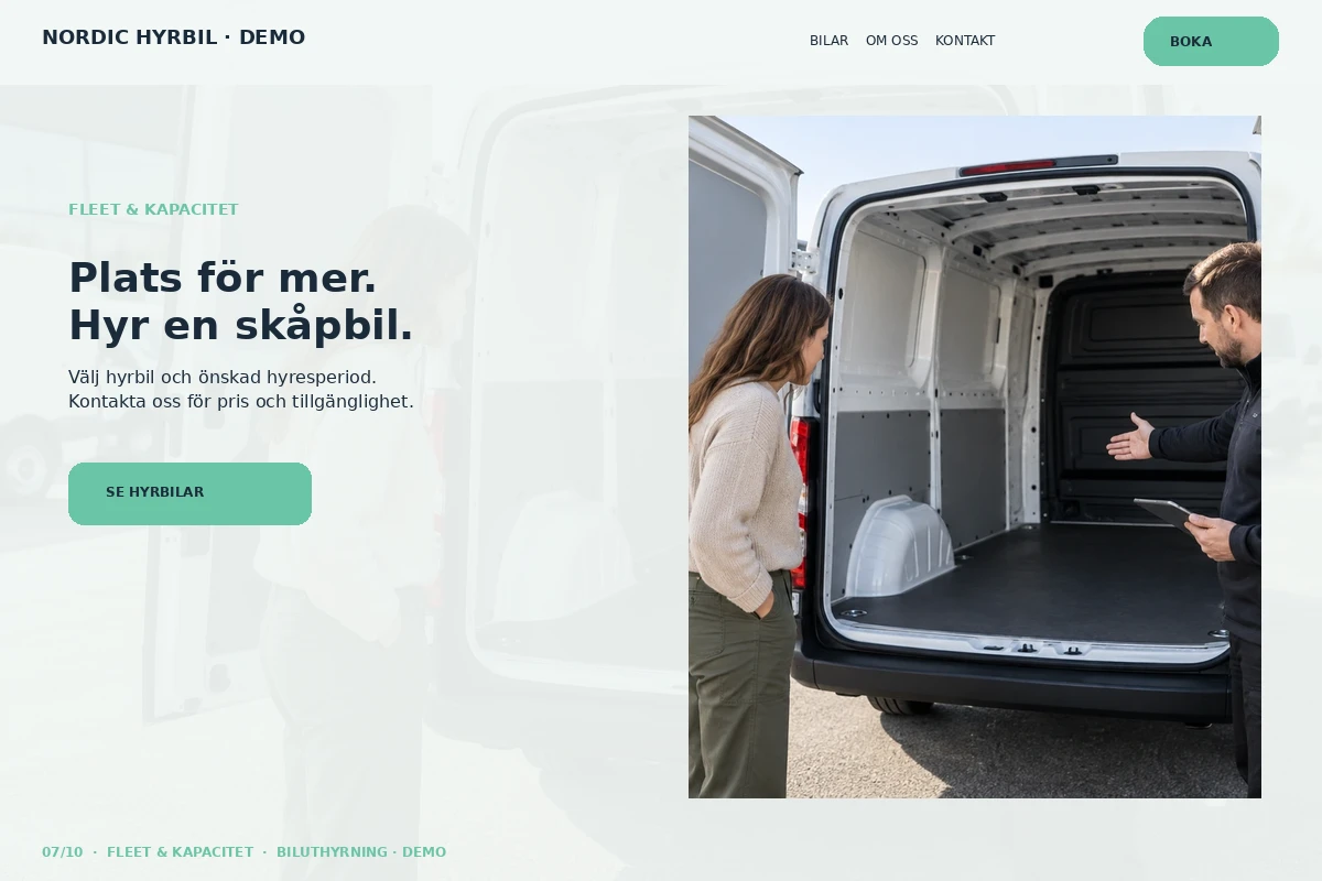 Fleet & Kapacitet – designförslag för biluthyrning