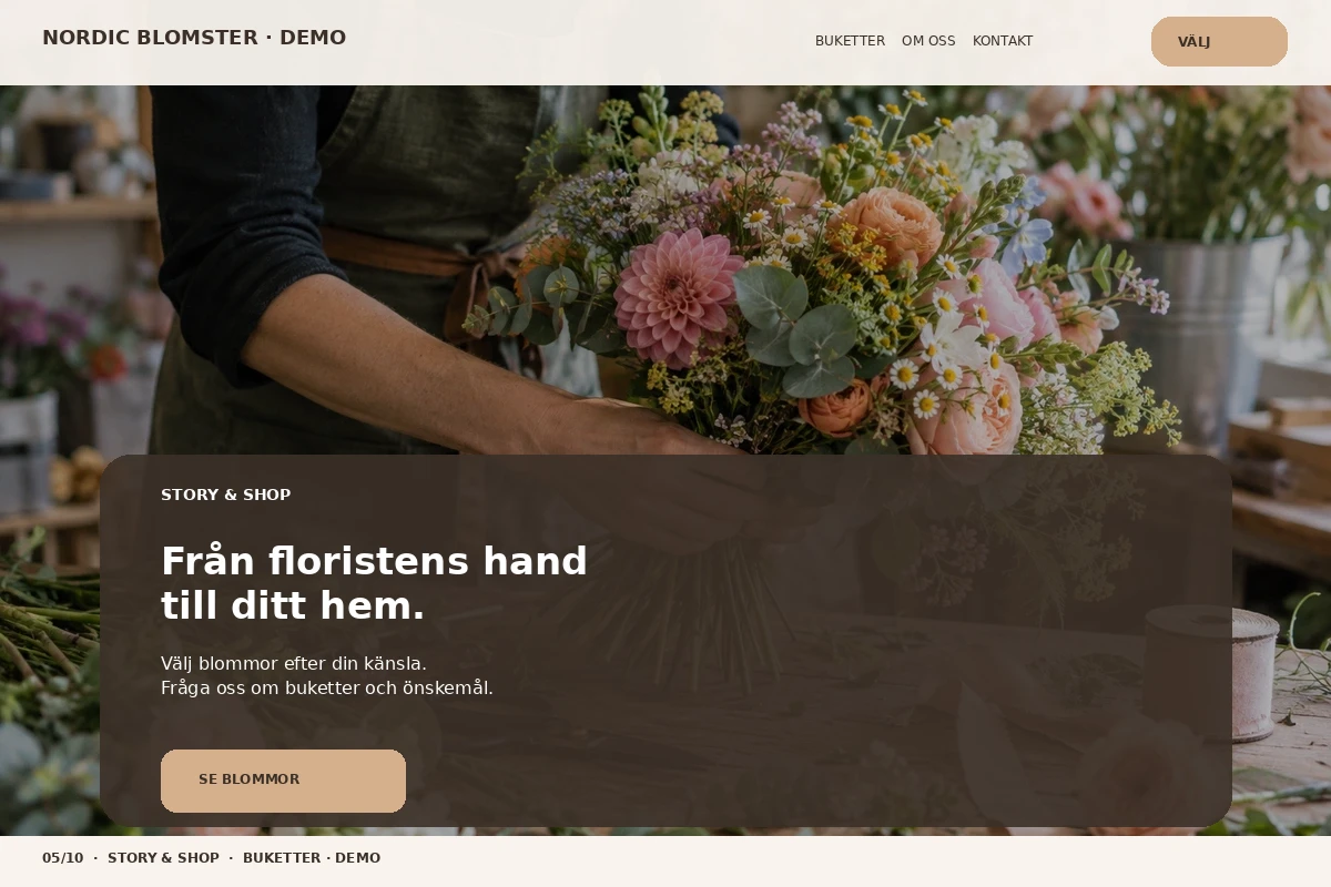Story & Shop – designförslag för blomsterbutik