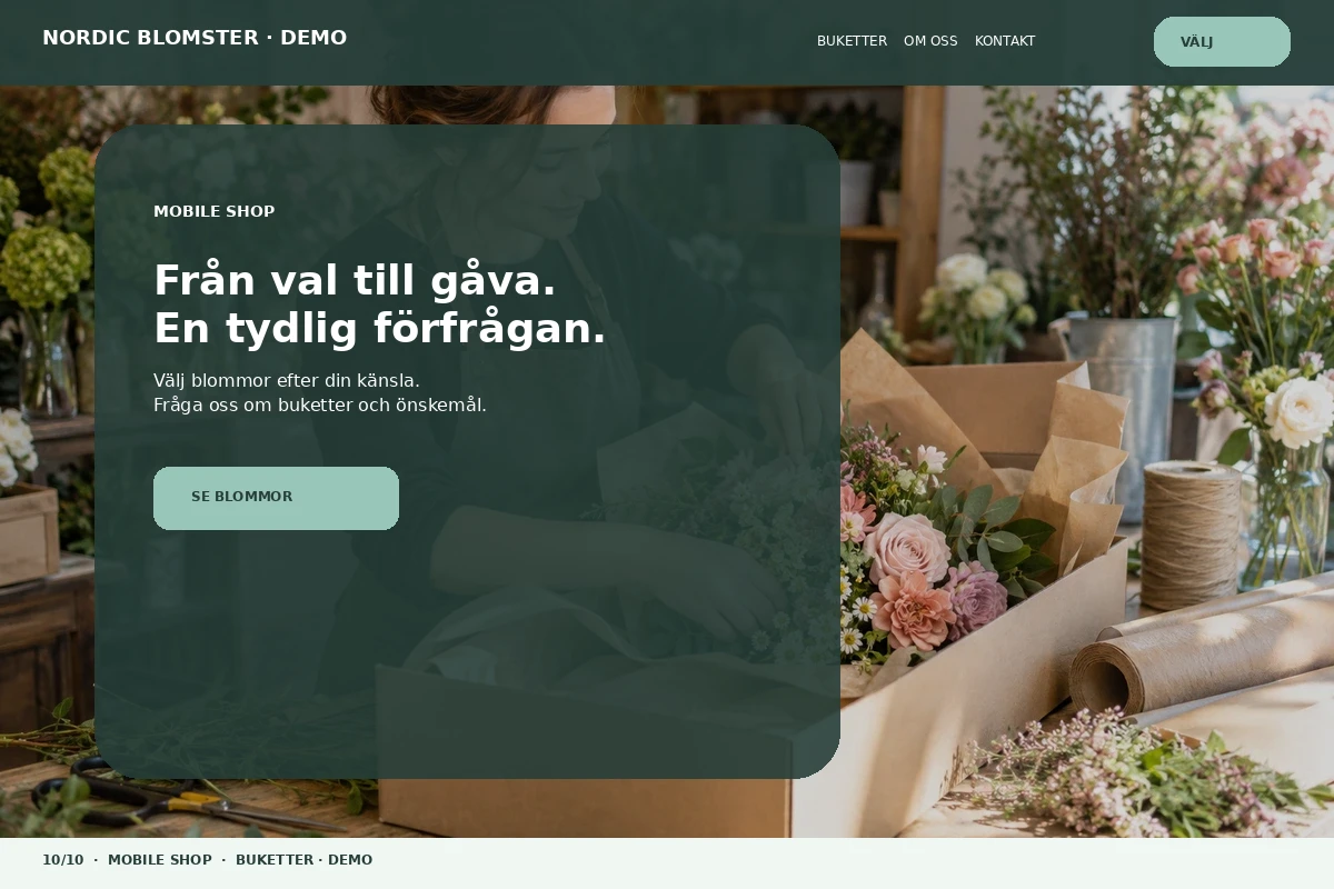 Mobile Shop – relaterat designförslag för blomsterbutik
