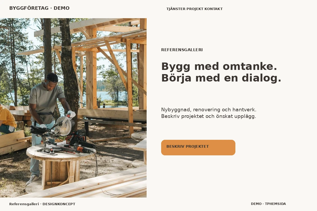 Referensgalleri – designförslag för byggföretag