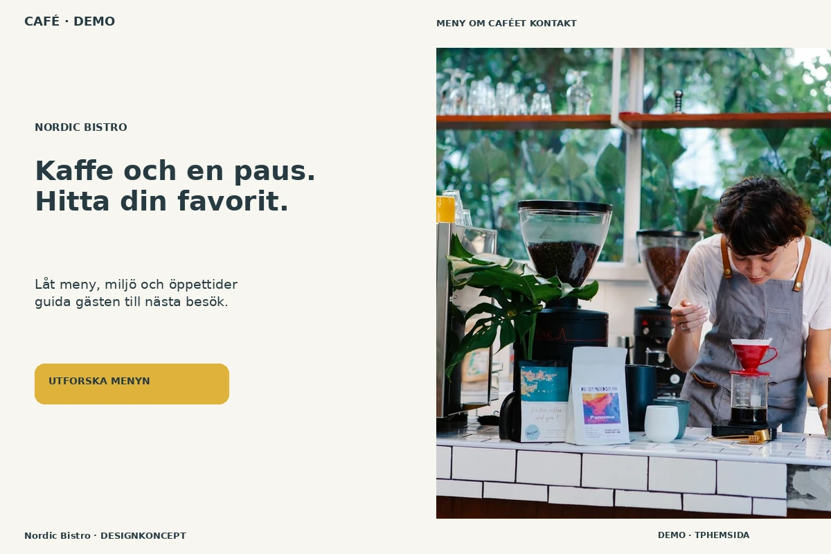 Café – webbdesign och branschinspiration