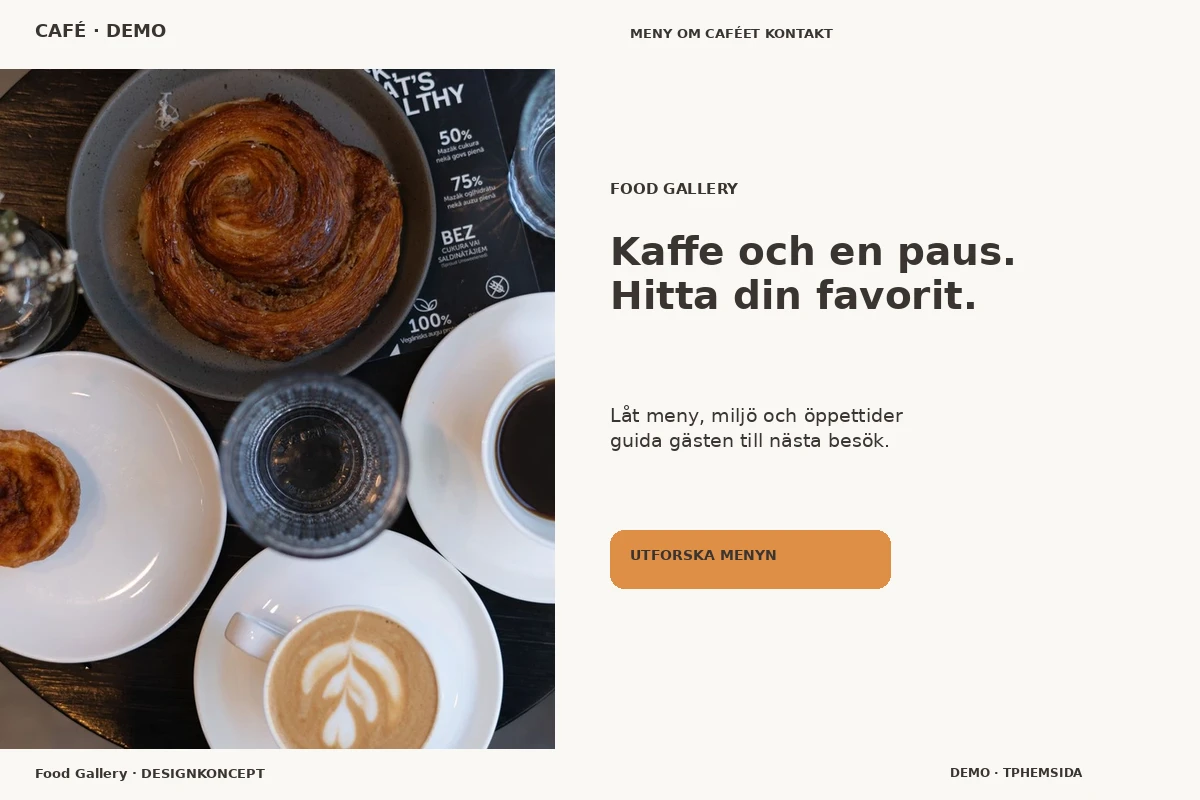Food Gallery – designförslag för café