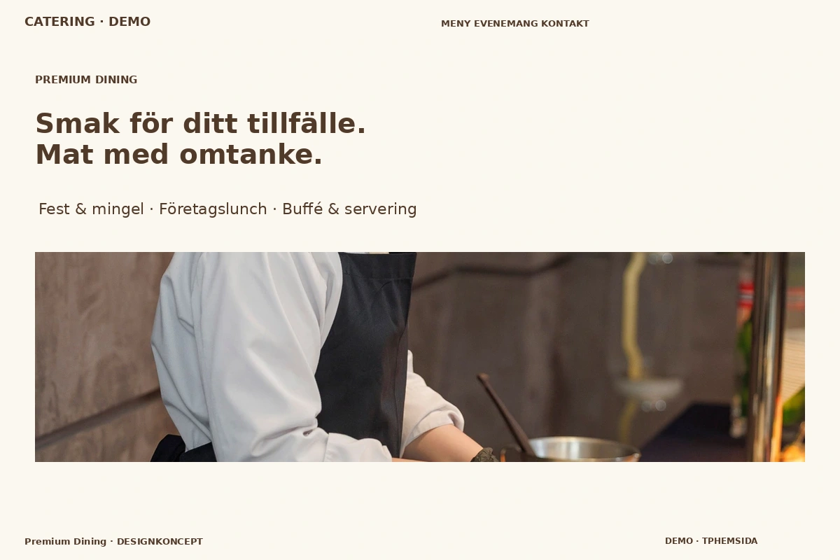 Premium Dining – designförslag för catering