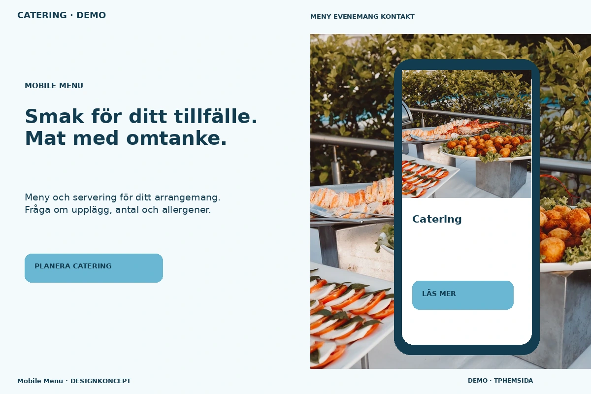 Mobile Menu – designförslag för catering