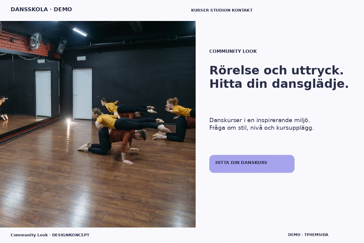 Community Look – designförslag för dansskola
