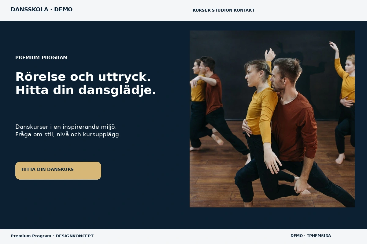 Premium Program – designförslag för dansskola