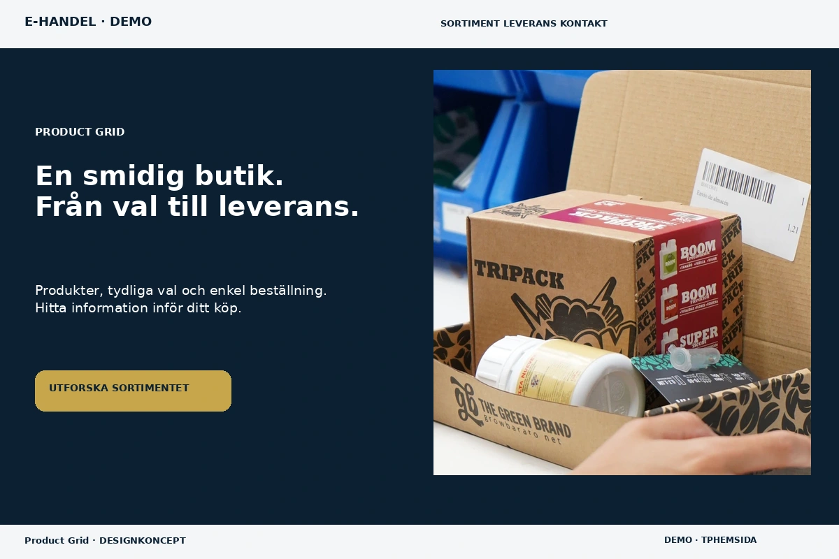 Product Grid – designförslag för e-handel
