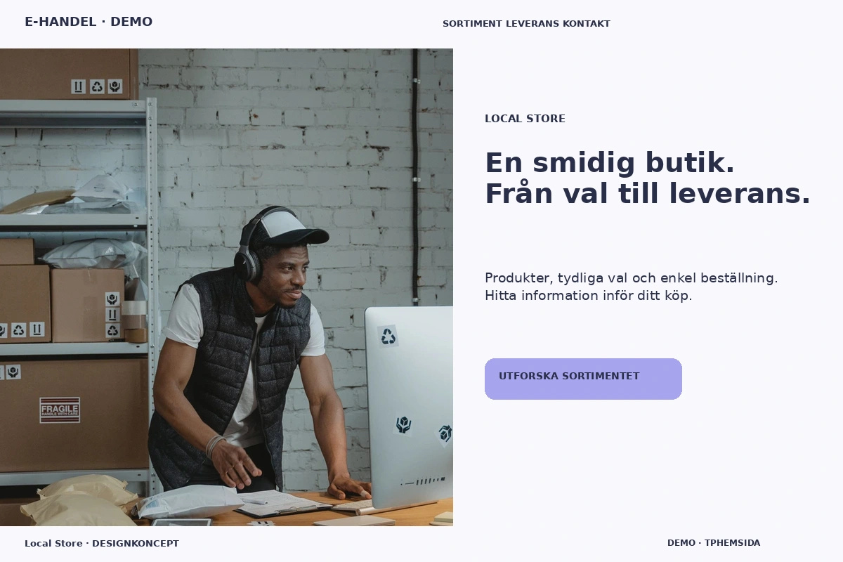 Local Store – designförslag för e-handel