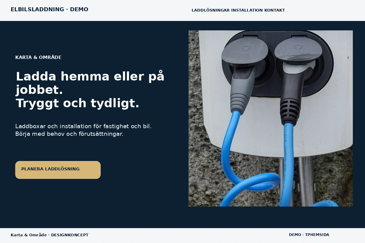 Karta & Område – designförslag för elbilsladdning
