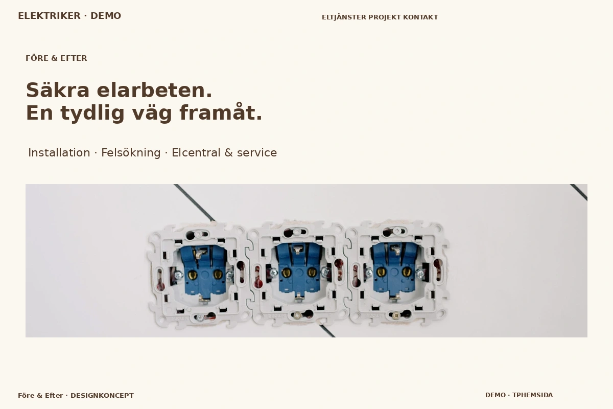Före & Efter – designförslag för elektriker
