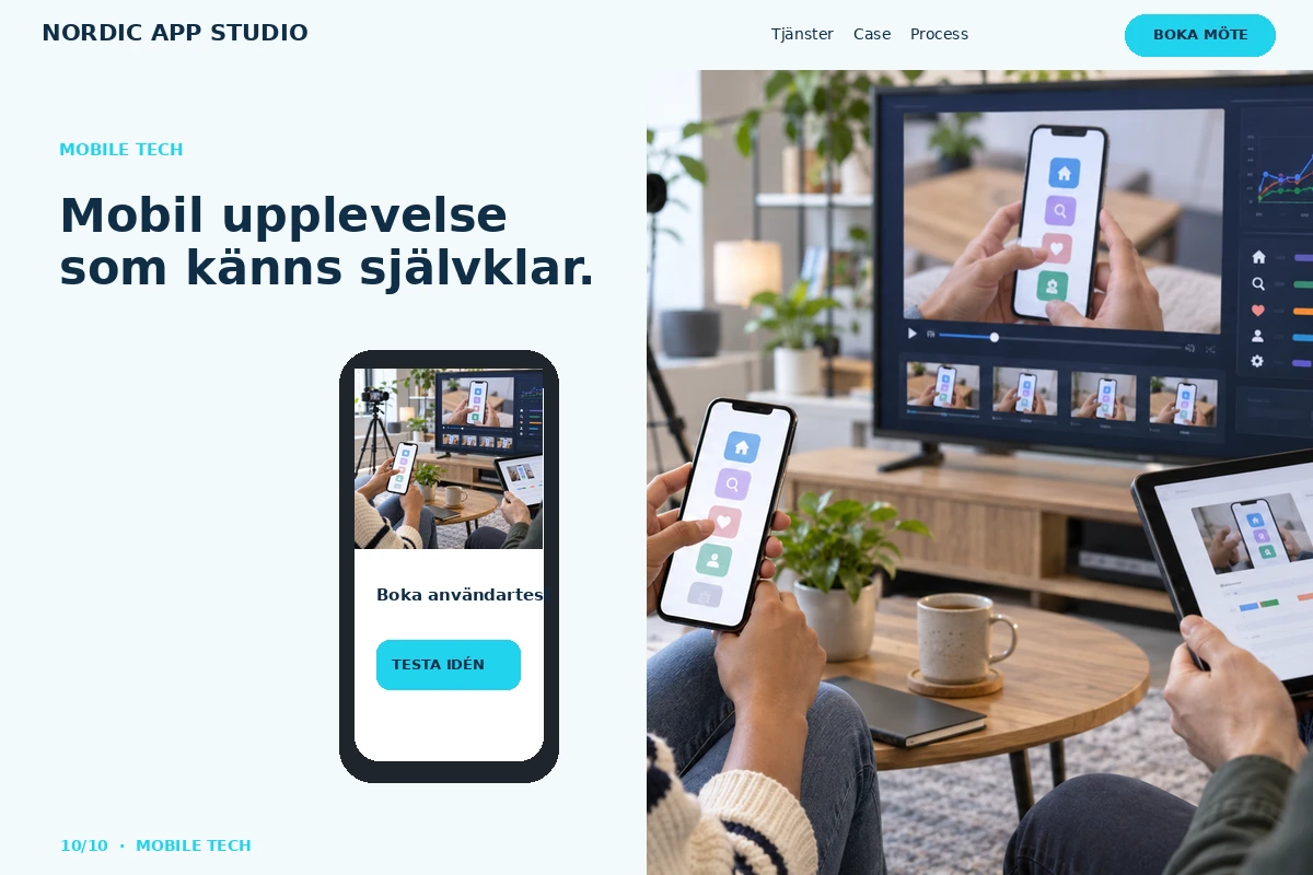 Mobile Tech – relaterat designförslag för apputvecklare