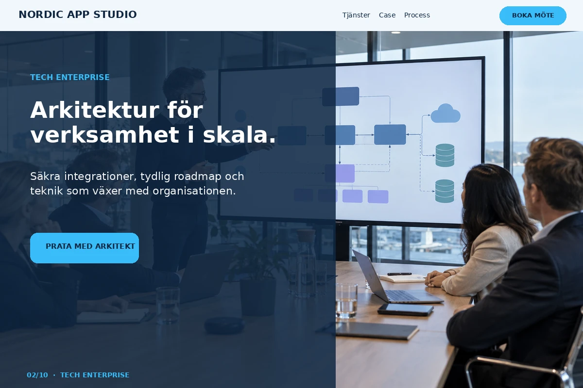 Tech Enterprise – relaterat designförslag för apputvecklare