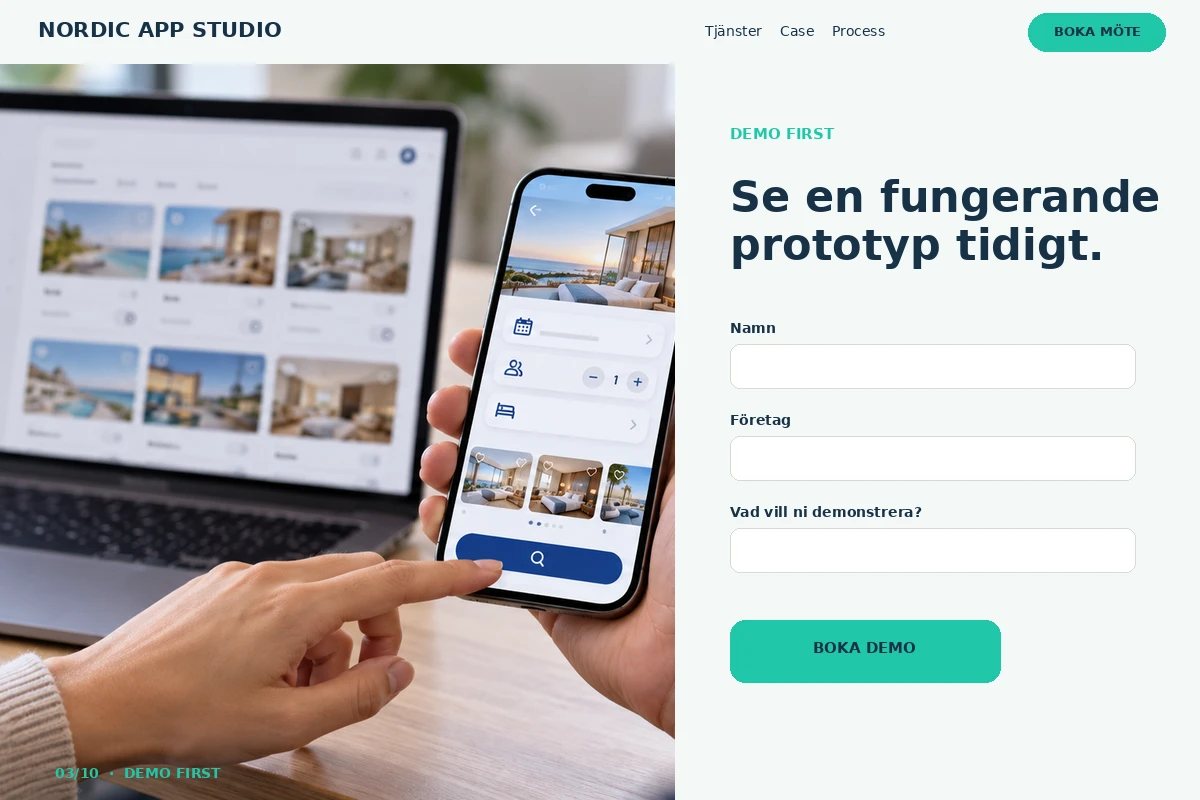 Demo First – designförslag för apputvecklare
