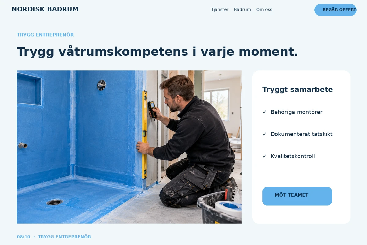 Trygg Entreprenör – relaterat designförslag för badrumsrenovering