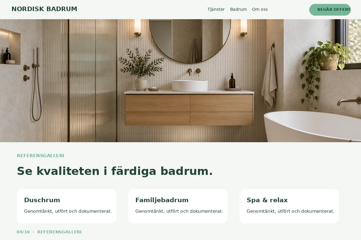 Referensgalleri – designförslag för badrumsrenovering