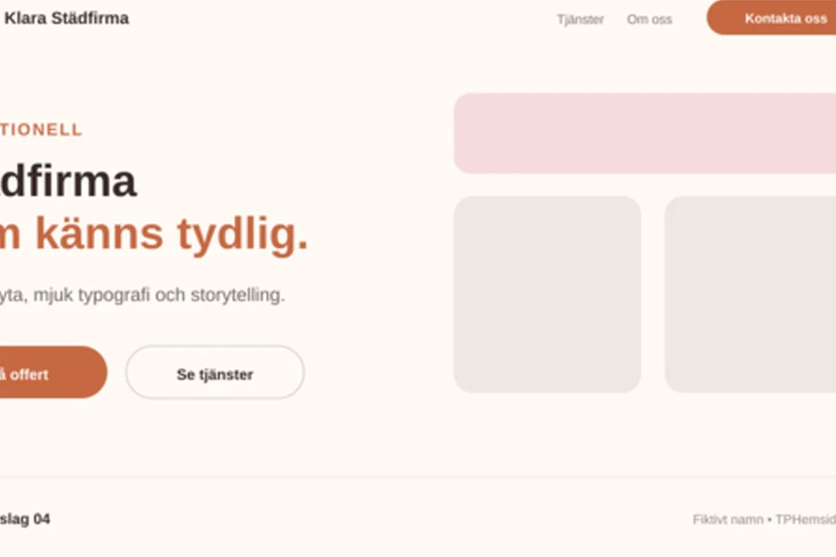 Designinspiration för anpassad företagswebbplats