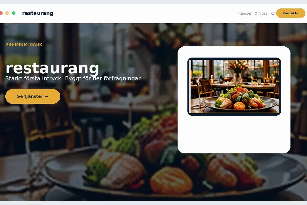 Designförslag för Restaurang
