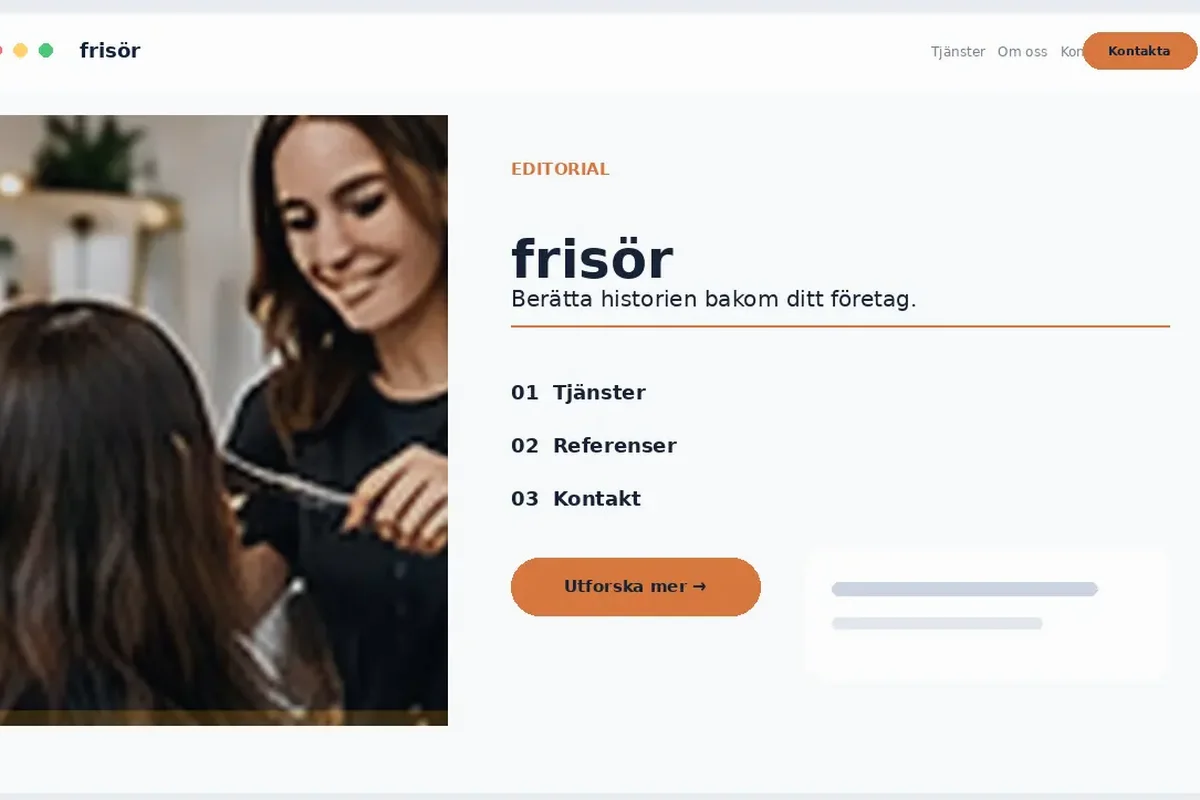 Designförslag för Frisörsalong