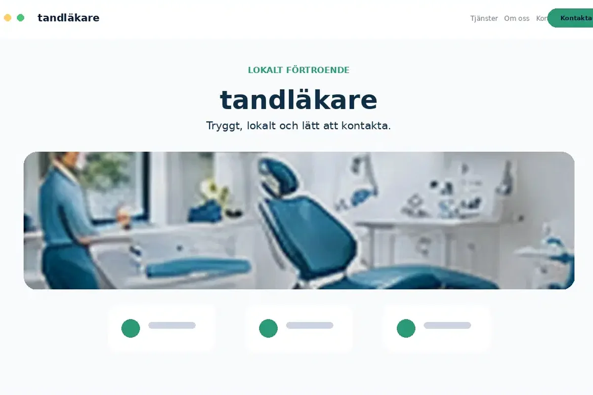 Designförslag för Tandläkare