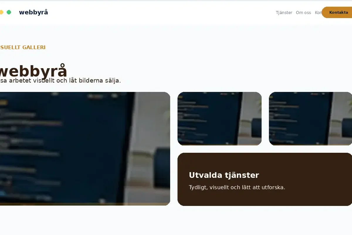Designförslag för Webbyrå