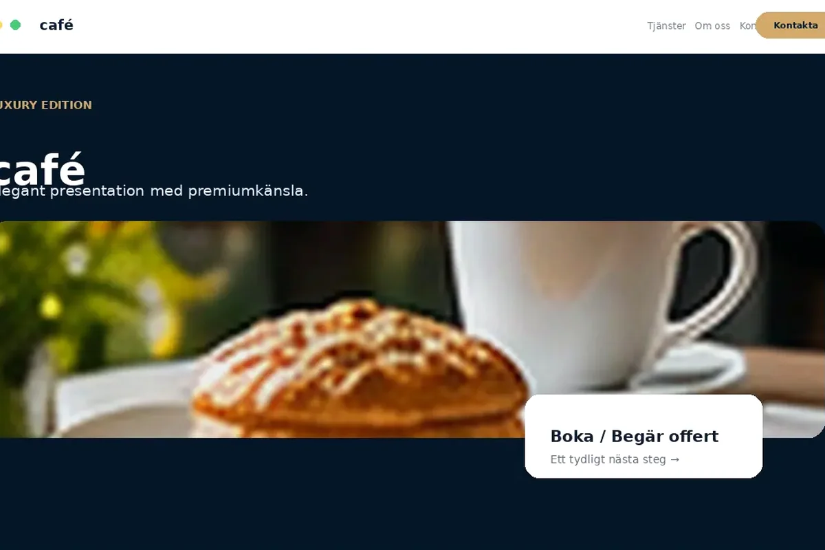 Designförslag för Café