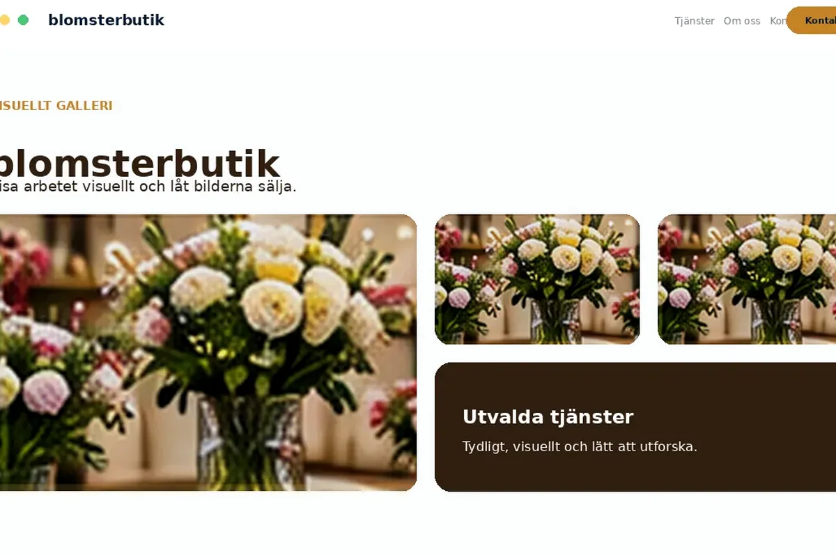 Designförslag för Blomsterbutik