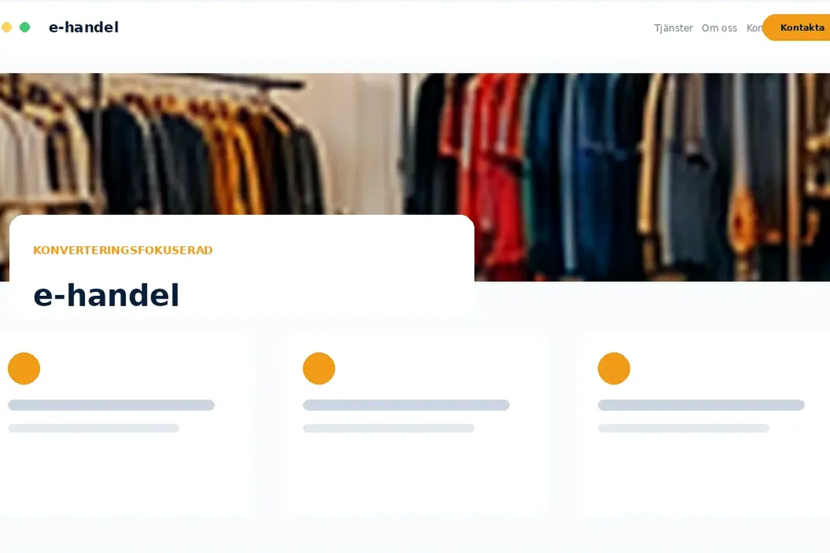 Designförslag för E-handel