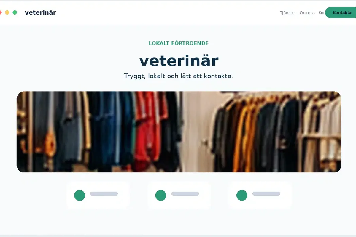 Designförslag för Veterinär