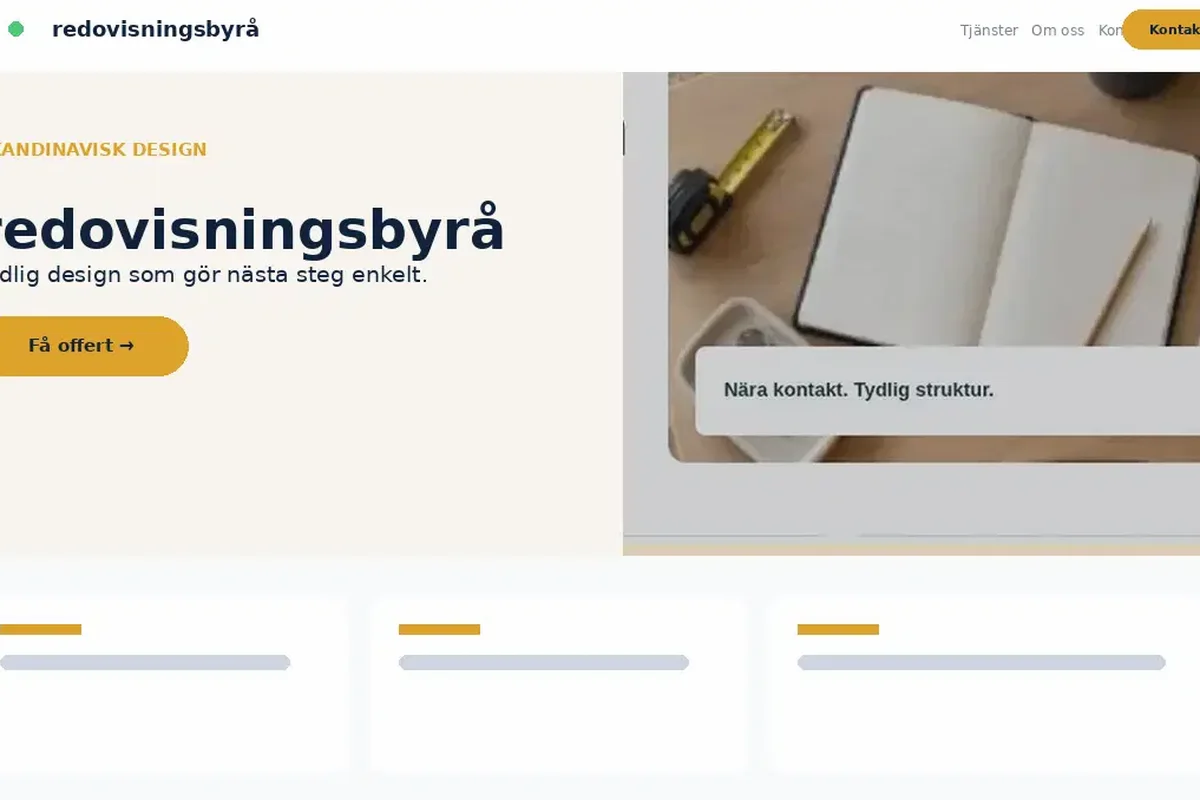 Designförslag för Redovisningsbyrå