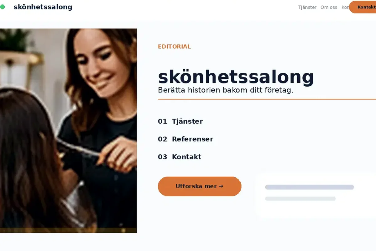 Designförslag för Skönhetssalong