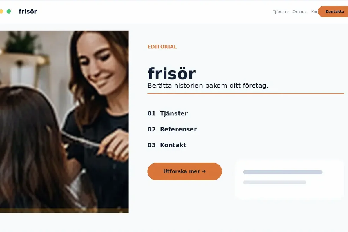 Frisör designförslag