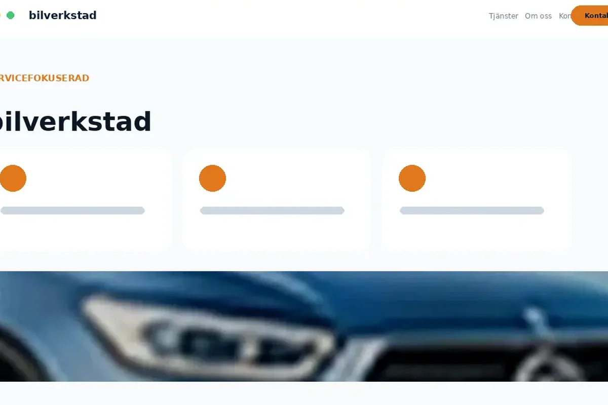 Bilverkstad designförslag
