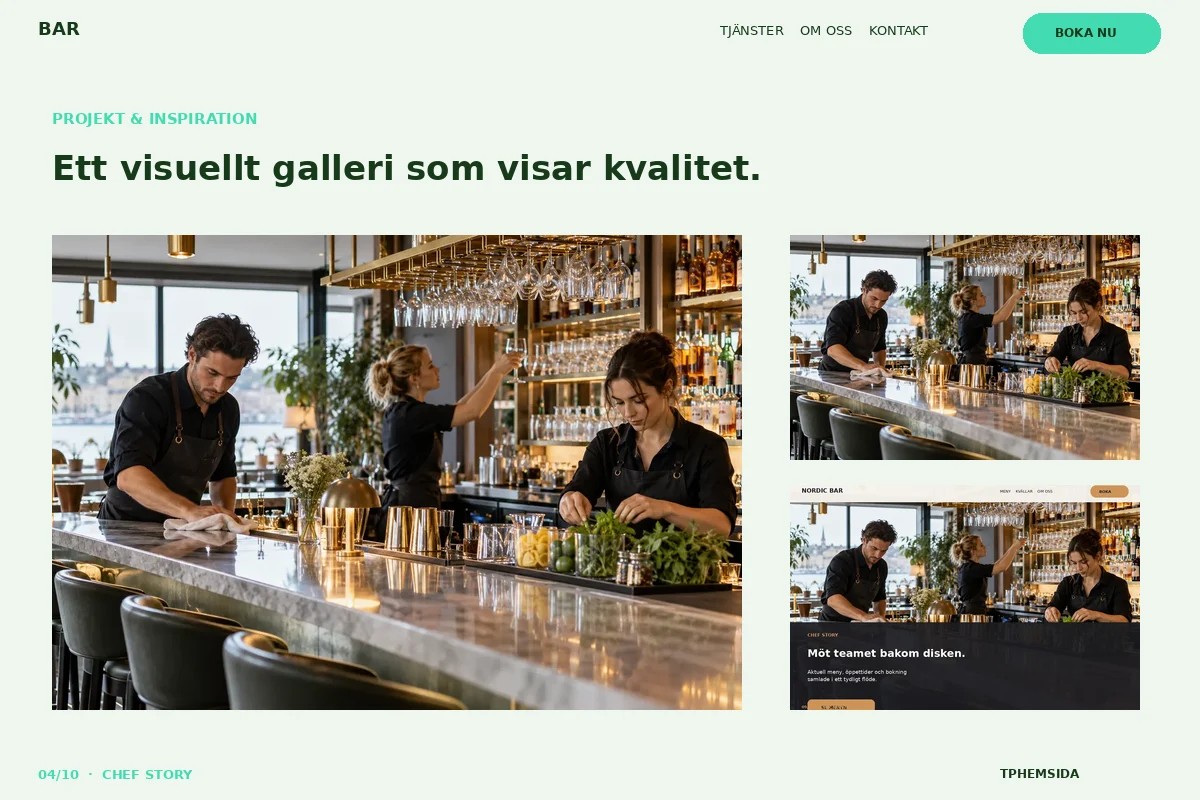 Chef Story – Projekt för bar