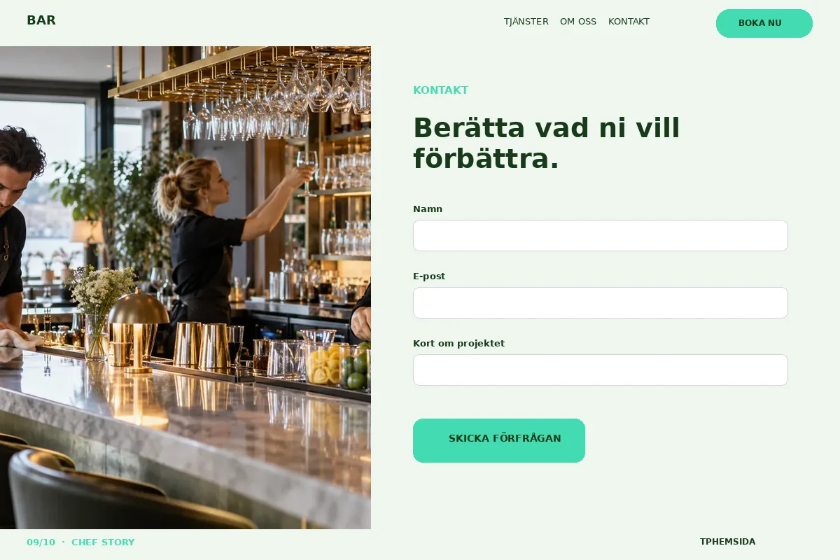 Chef Story – Kontakt för bar