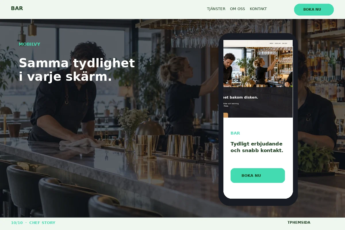 Chef Story – Mobilvy för bar