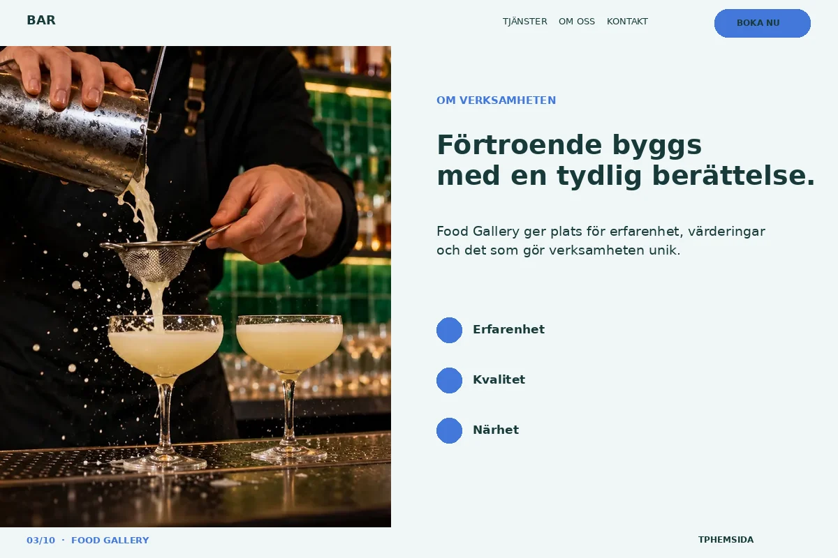 Food Gallery – Om företaget för bar