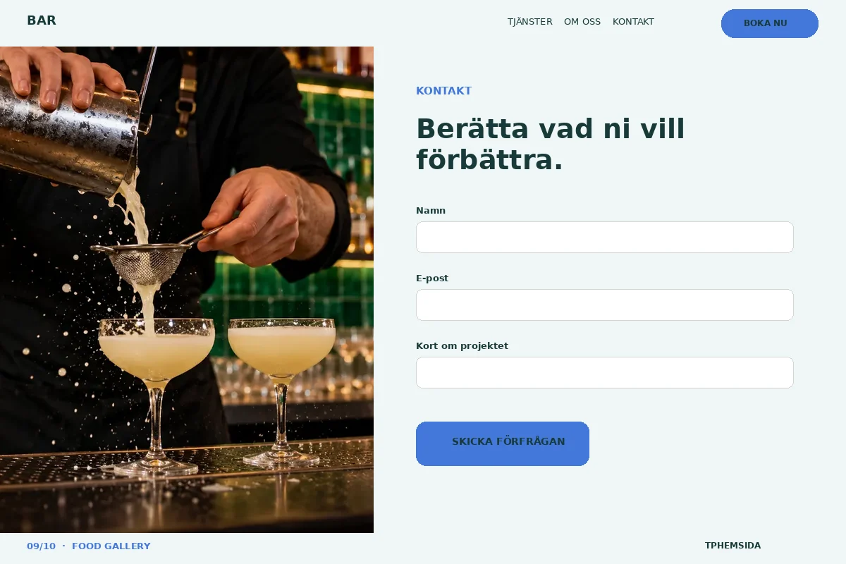 Food Gallery – Kontakt för bar