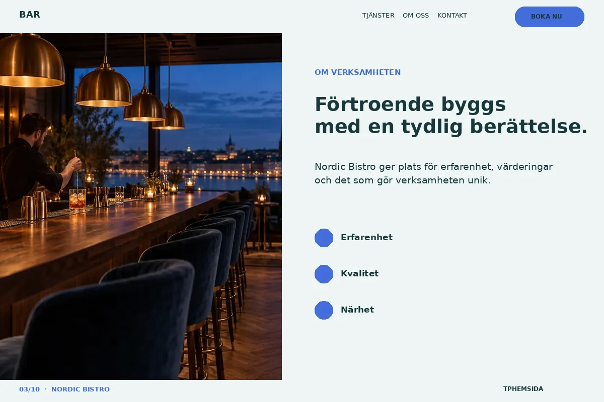 Nordic Bistro – Om företaget för bar