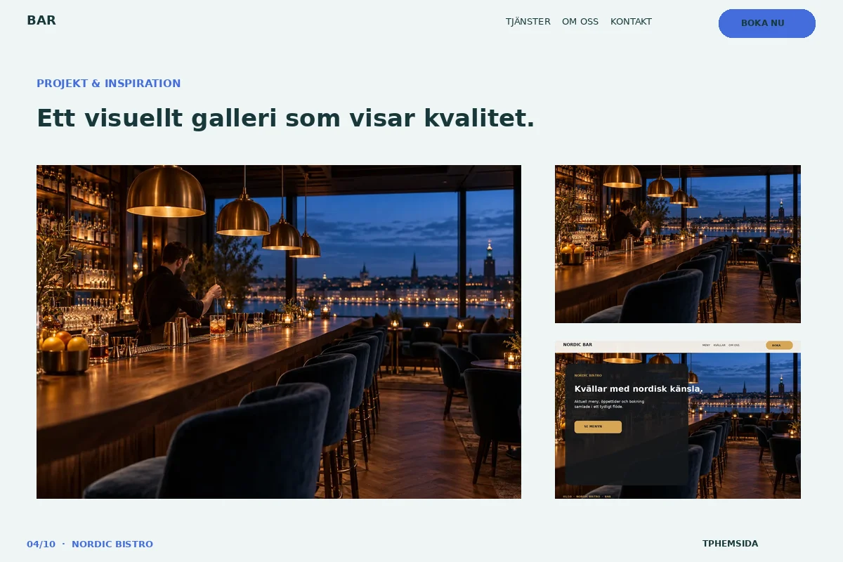 Nordic Bistro – Projekt för bar