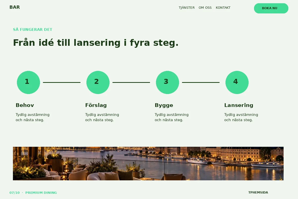 Premium Dining – Så fungerar det för bar