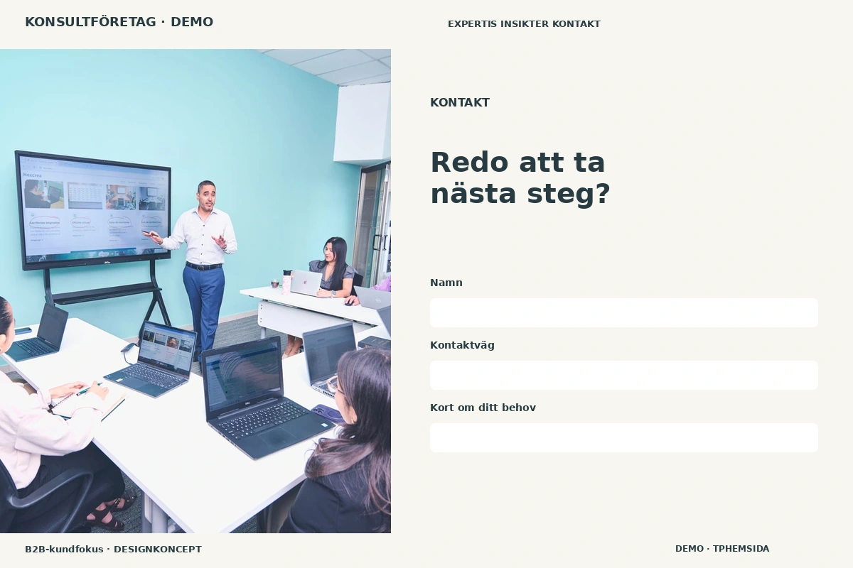B2B-kundfokus – Kontakt för konsultföretag