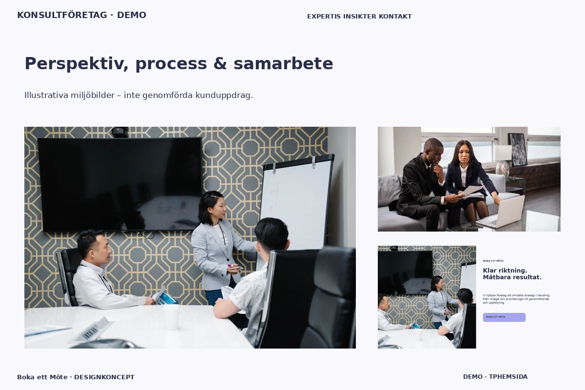 Boka ett Möte – Perspektiv, process & samarbete för konsultföretag