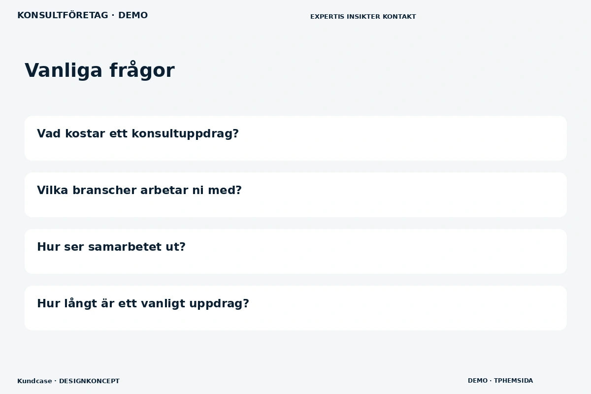 Kundcase – Vanliga frågor för konsultföretag