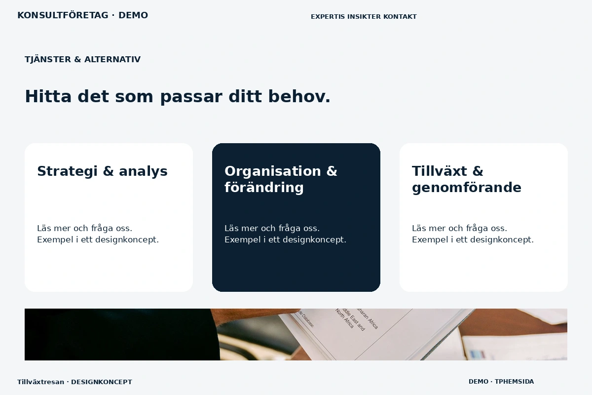 Tillväxtresan – Tjänster & alternativ för konsultföretag
