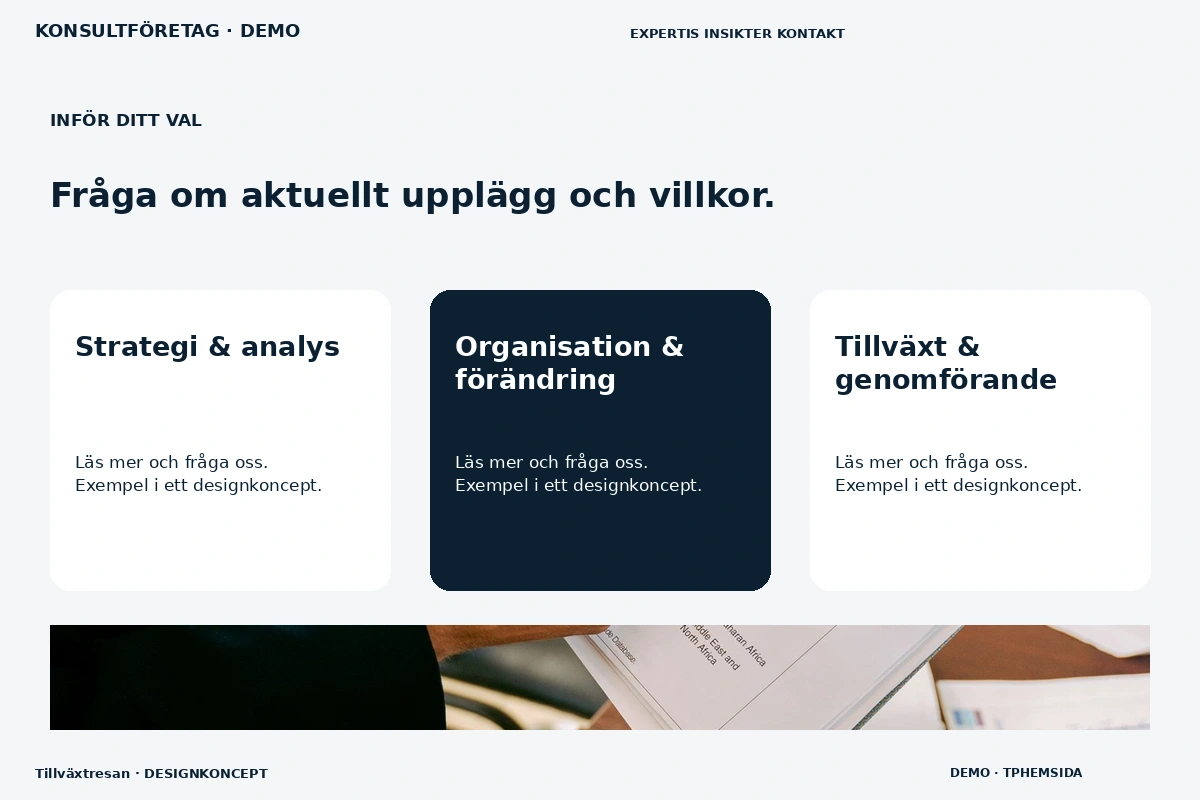Tillväxtresan – Alternativ & villkor för konsultföretag