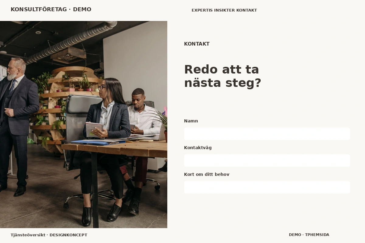 Tjänsteöversikt – Kontakt för konsultföretag
