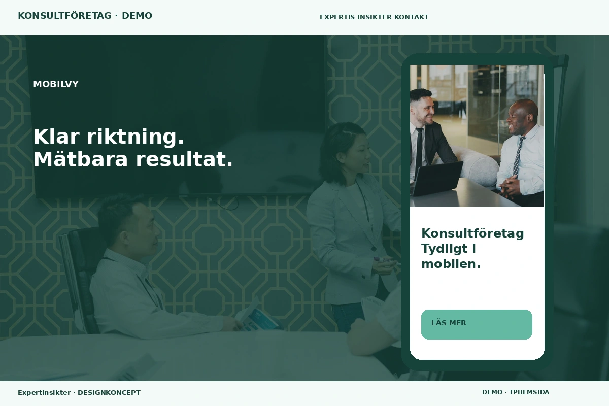 Expertinsikter – Mobilvy för konsultföretag